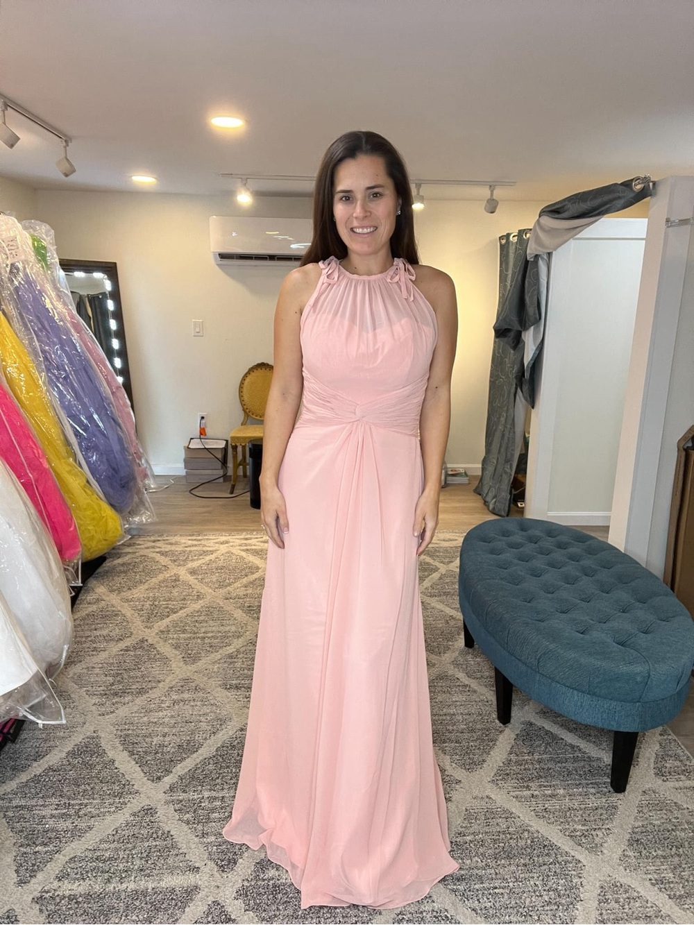 Mary's Bridal Blush Halter Maxi Gown
